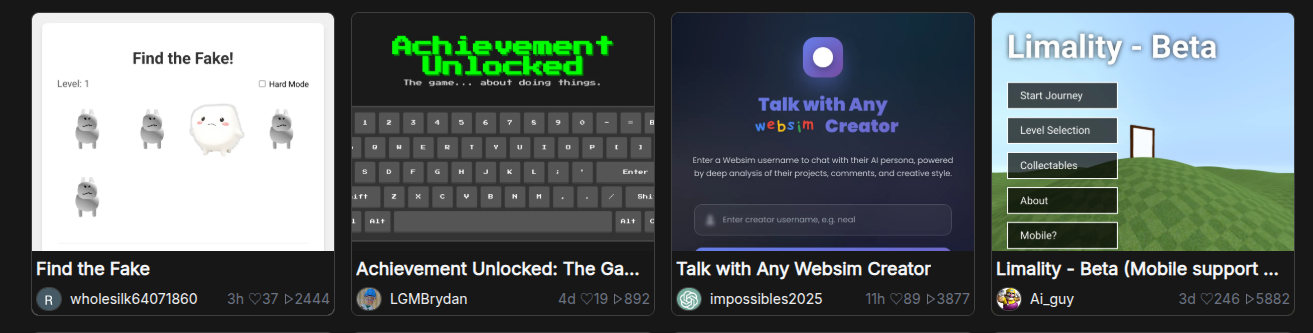 Websim Hotpage Screenshot
